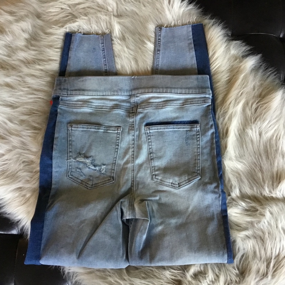Spanx Side Stripe Distressed Skinny Jean Medium - Picture 3 of 6